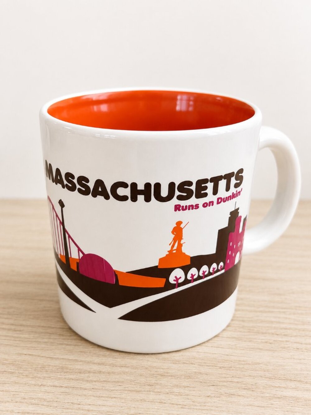 DUNKIN' DONUTS Massachusetts Runs On Dunkin' Coffee Cup Mug Destination Series